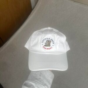 Oakmont ahead men's white embroidered hat adjustable